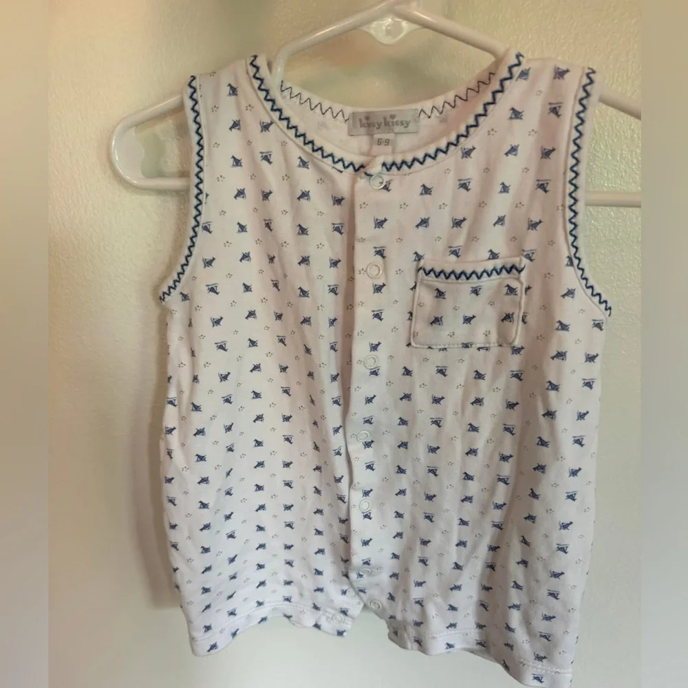 Kissy Kissy Pima Cotton Onsie Sailboat 6-9 months